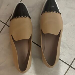 Karl Lagerfeld Tan and Black Loafers